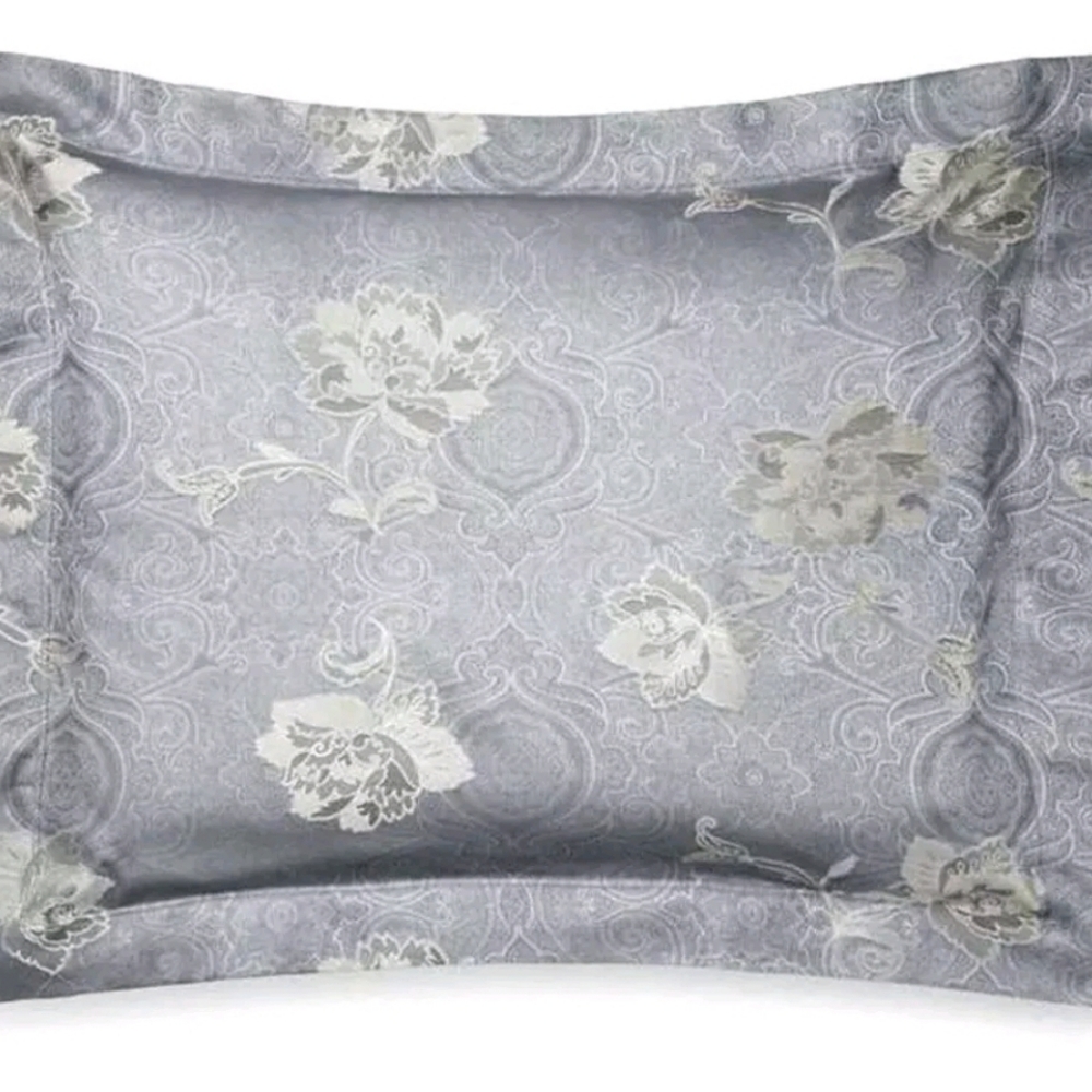 Sferra 3476 Folliva Fossil Sateen Jacquard STANDARD shams (2 shams)